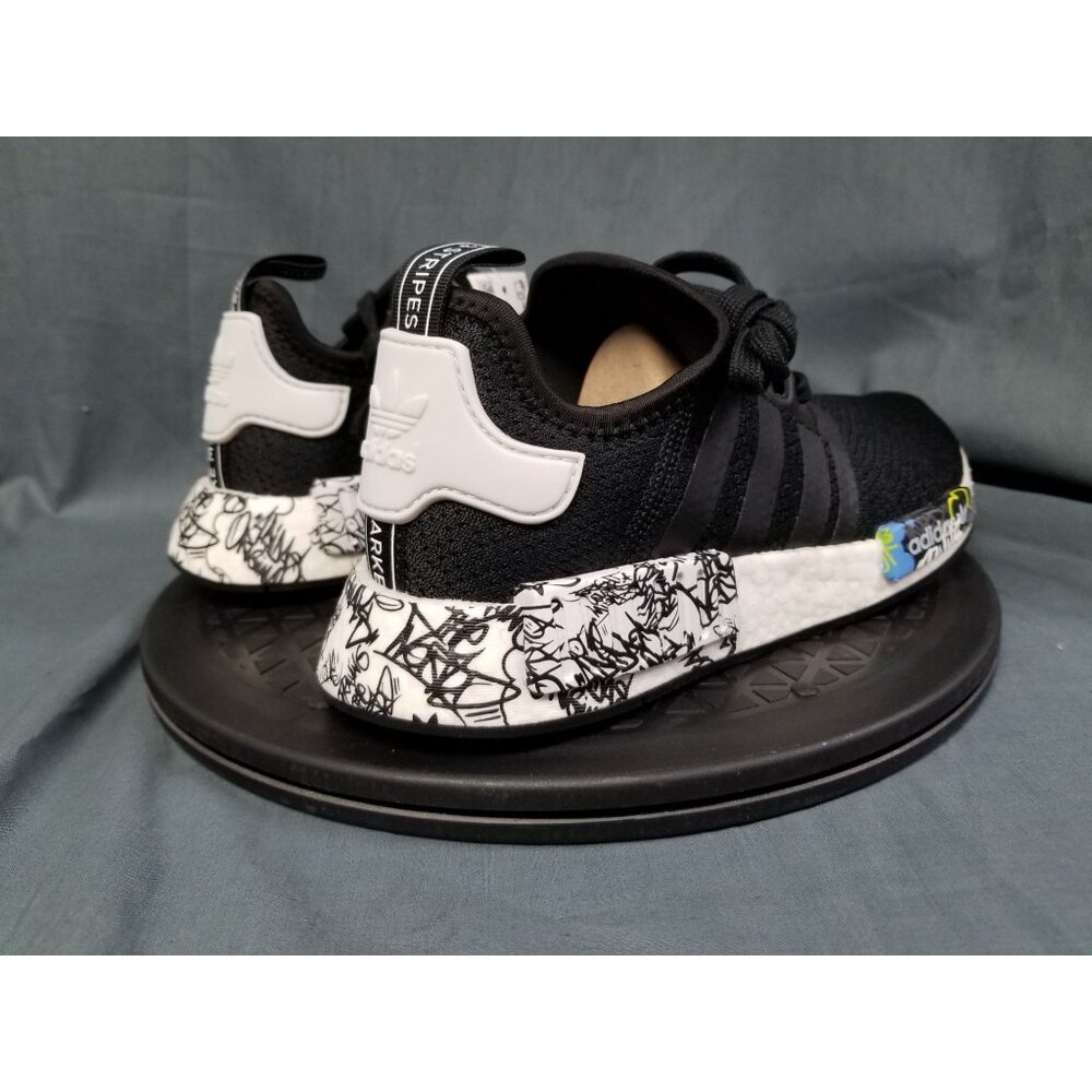 Adidas NMD_R1 J Sneakers Black White Size 6.5 NEW IN BOX! - Picture 8 of 11